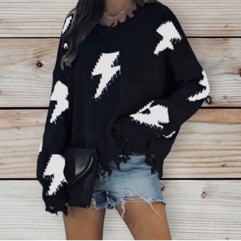 ROCK N RAGS Tunderstruck  Sweater, size XS